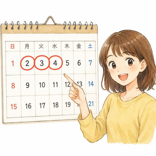 26. 2、3日（にさんにち）— dua atau tiga hari.png