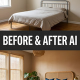 Afrobohemian bedroom before after 202607110511 x4