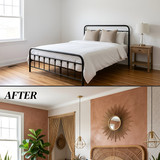 Afrobohemian bedroom makeover AI 202607110511 x4