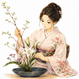 5. 生け花（いけばな）— seni merangkai bunga Jepang