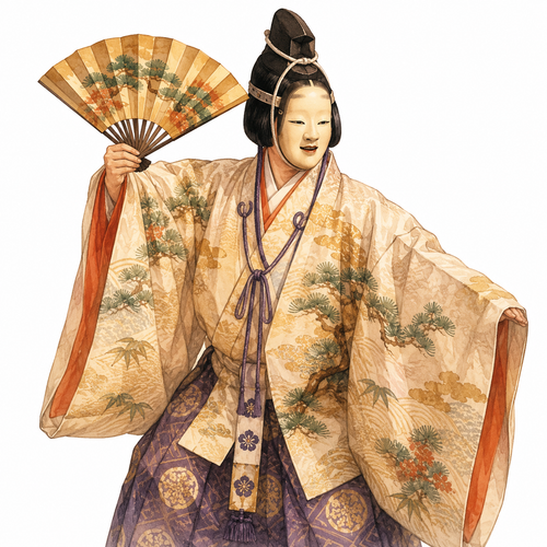 8. 能（のう）— Noh drama topeng tradisional Jepang.png