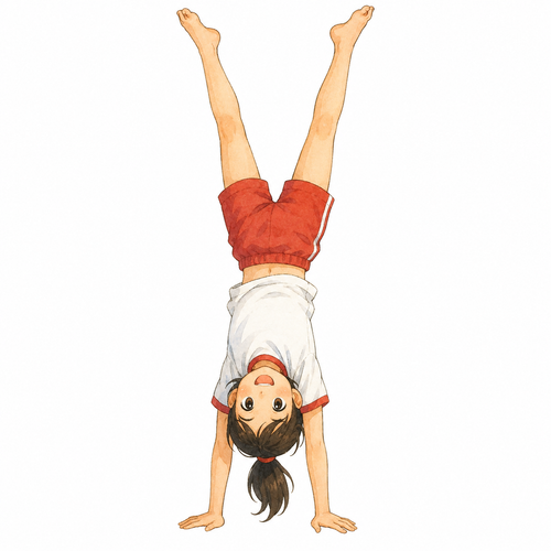 8. 逆立ちする（さかだちする）— berdiri dengan tangan berjungkir balik.png