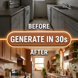 Afrobohemian kitchen before after 202607101916 x4