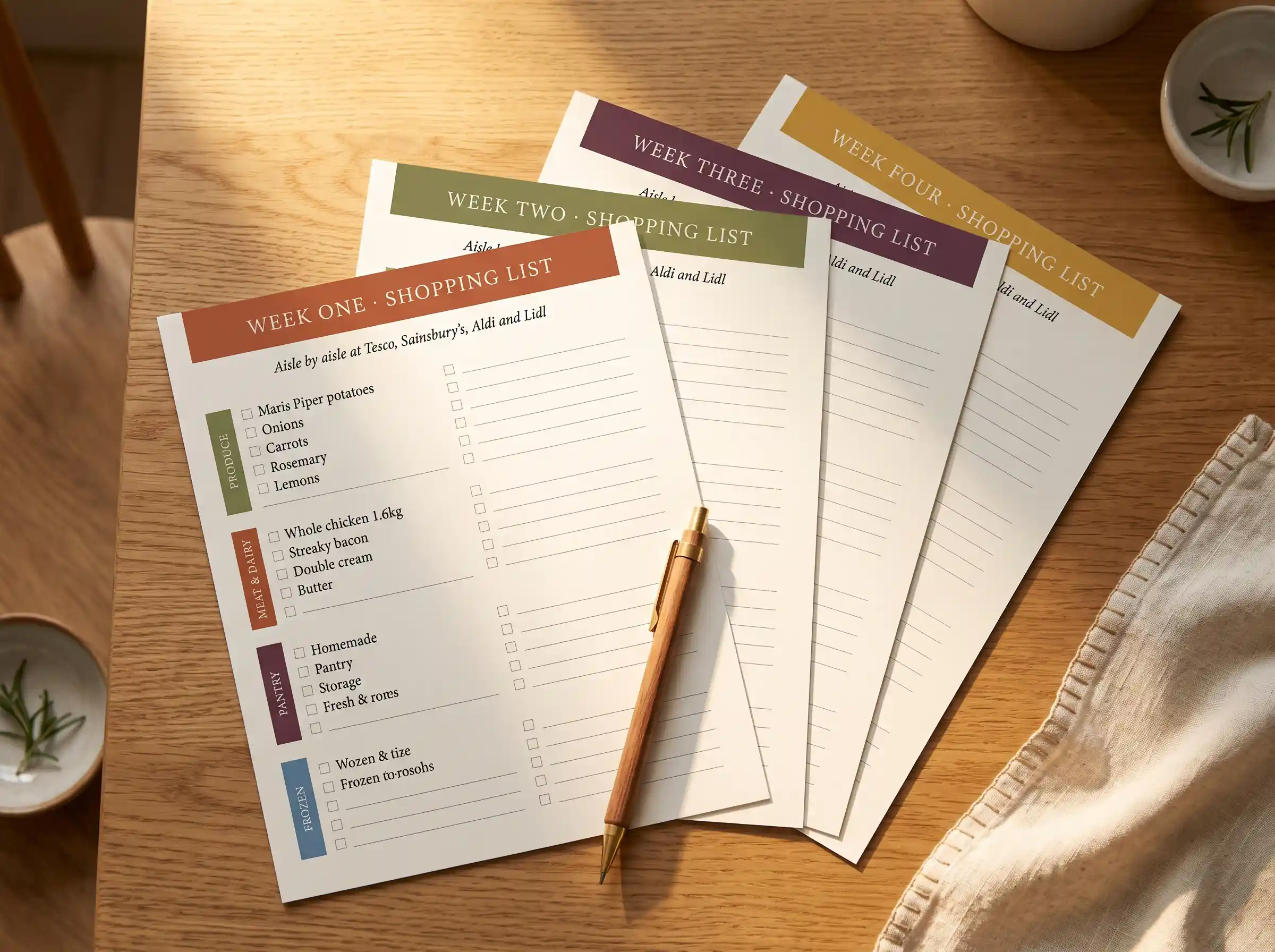 The Shopping List Printables