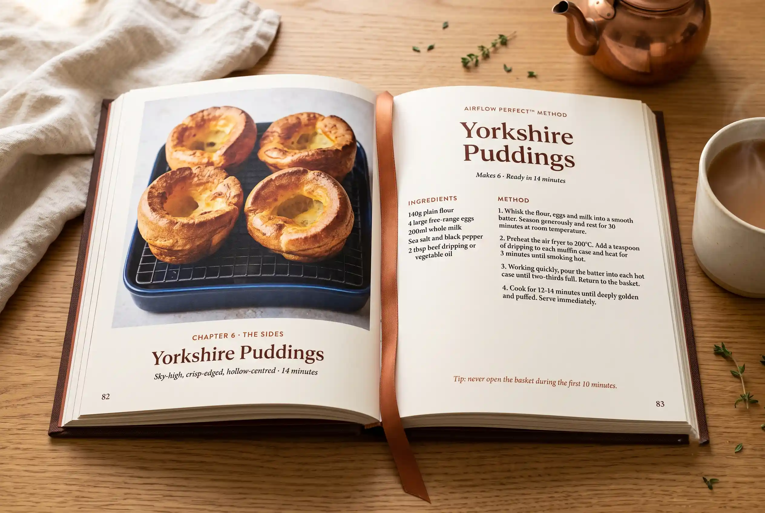 A recipe spread from inside the cookbook