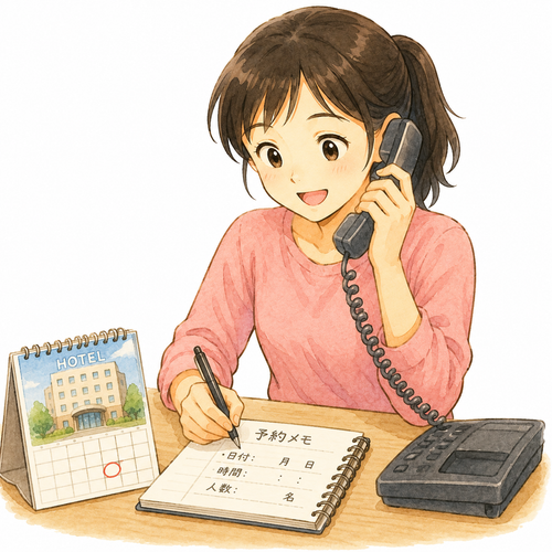 9. 予約します（よやくします）— memesan melakukan reservasi.png
