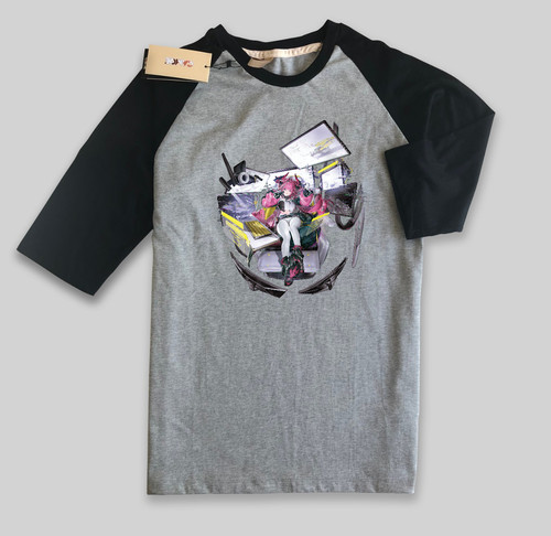 Raglan T Shirt 01 Black Grey.jpg