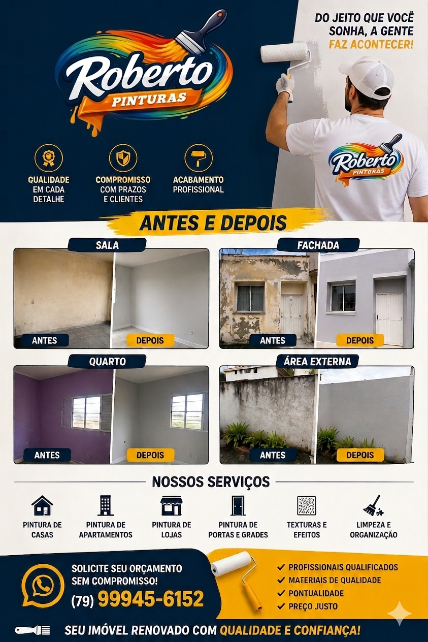 Foto de trabalho de Roberto pintor no Indica Sergipe