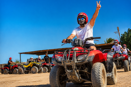 Desert quad bike trail ride