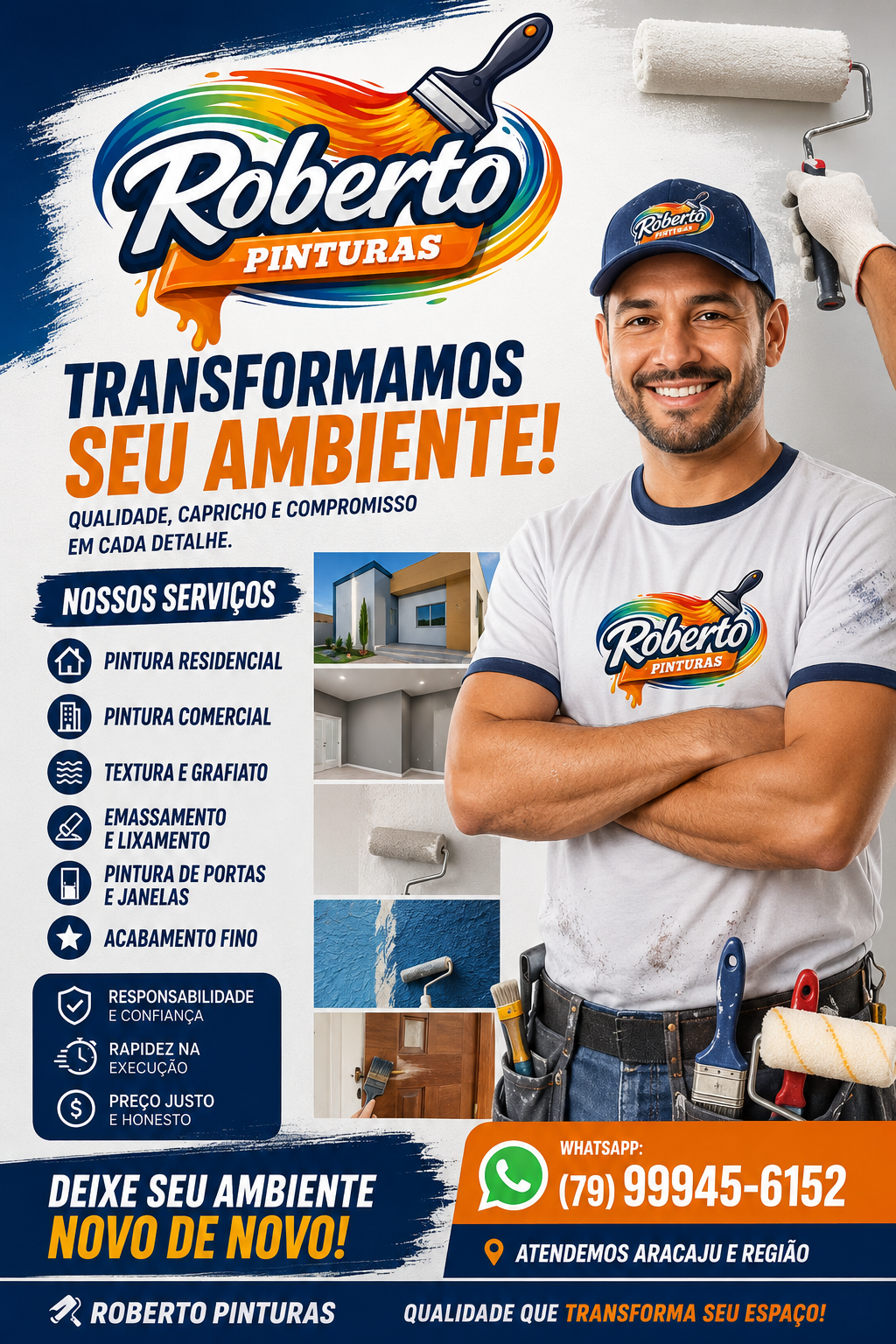 Foto de trabalho de Roberto pintor no Indica Sergipe