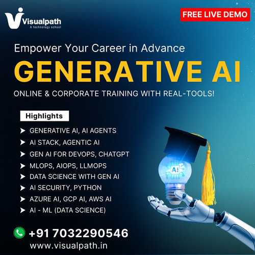 Visualpath provides Gen AI Training in Hyderabad with Expert trainers for professionals building AI knowledge for real-world applications. Generative AI Training in India focuses on productivity, automation, and emerging AI trends. GenAI Training supports learners who want trusted online education designed around current technology advancements. Training is available for India, USA, UK, Canada, Dubai, Australia, and globally. Call +91-7032290546.
Visit: https://www.visualpath.in/generative-ai-course-online-training.html
WhatsApp: https://wa.me/c/917032290546
Visit our Blog: https://visualpathblogs.com/category/generative-ai-genai/