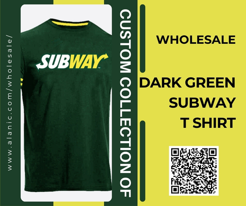 Wholesale Dark Green Subway T Shirt for Streetwear.jpg
