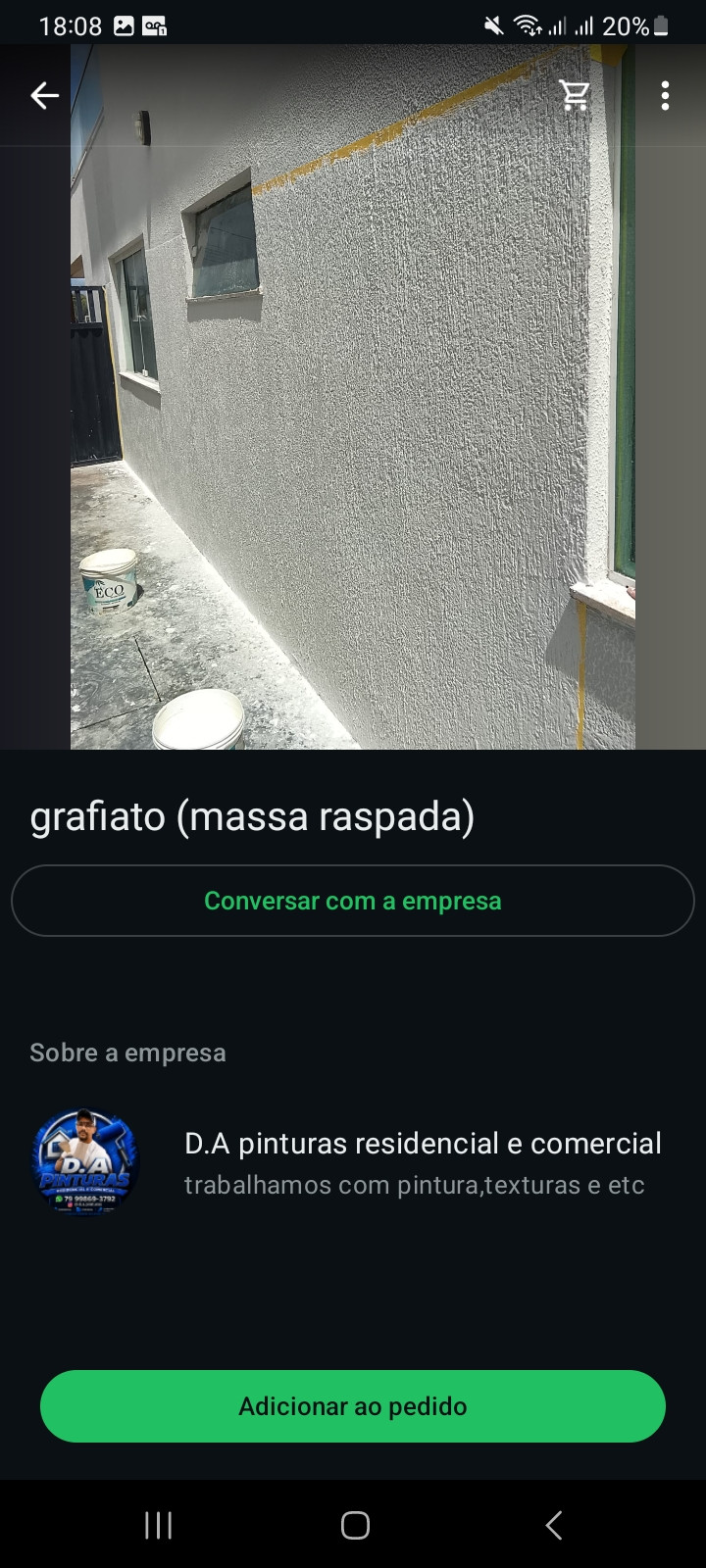 Foto de trabalho de Gilmar pintura no Indica Sergipe