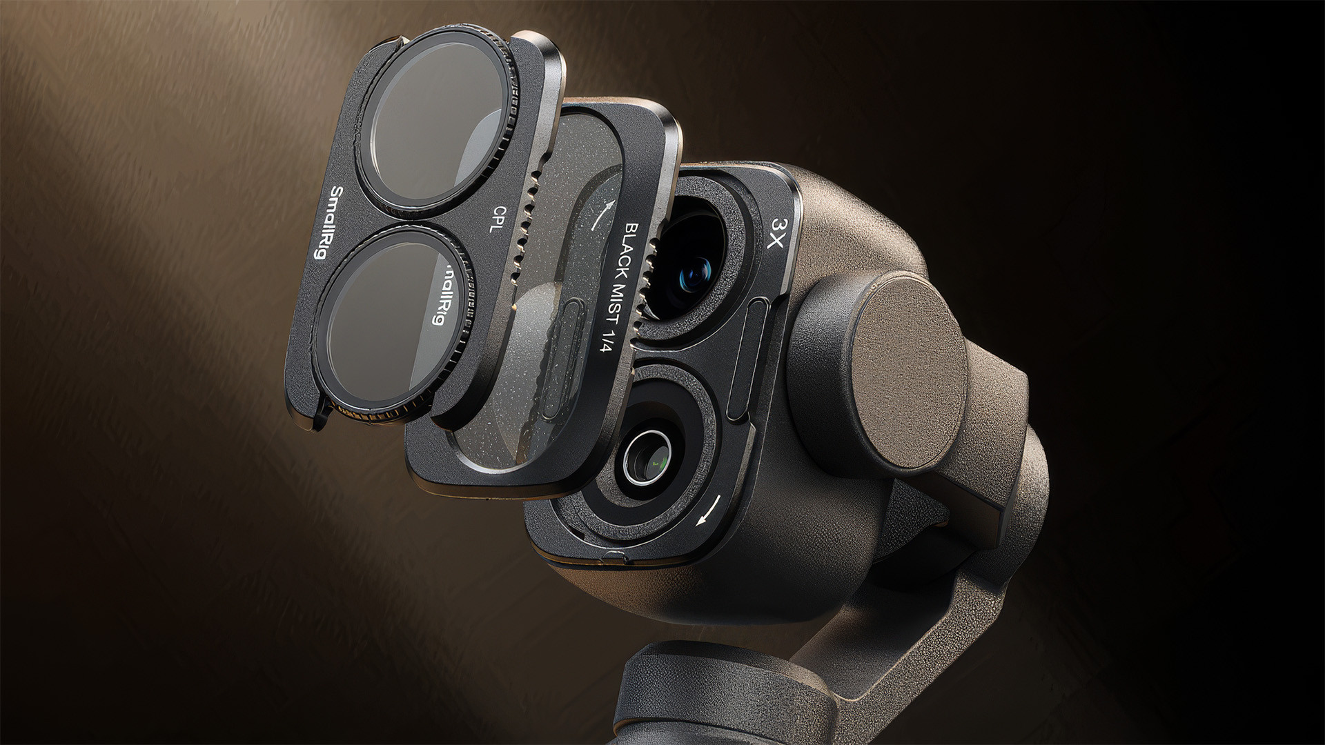 SmallRig Split Filter Kits cho DJI Osmo Pocket 4P: Thiết kế kép