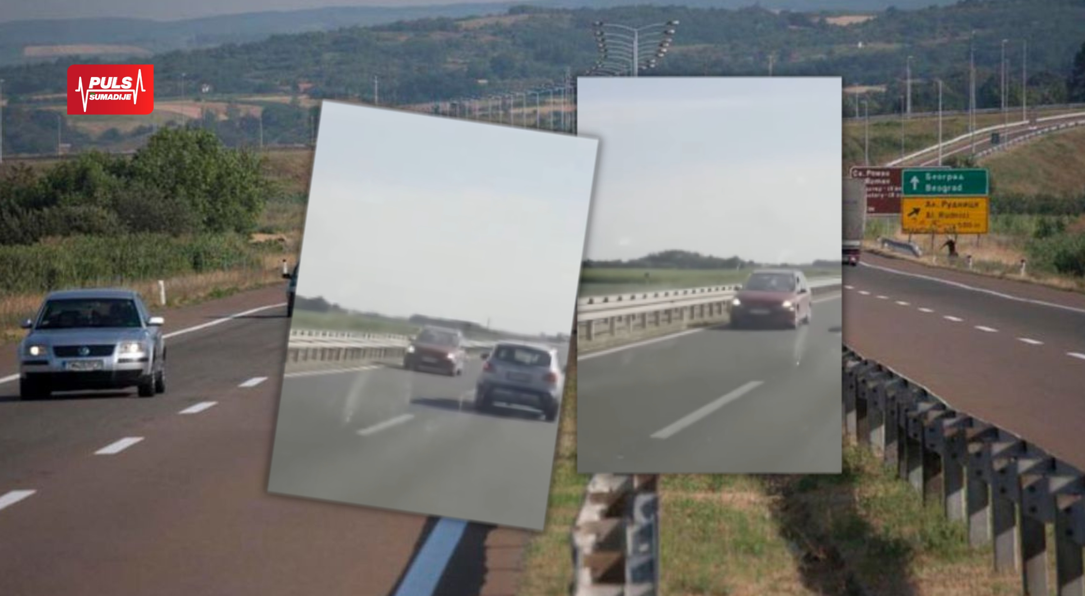 JEZIV SNIMAK BAHATOG VOZAČA! Muškarac vozio automobil u suprotnom smeru u brzoj traci (VIDEO)