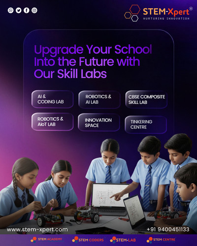 Upgrade your school into the future with STEM Skill Labs — Robotics, AI, Coding, Tinkering, Inno.1