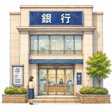 26. 銀行（ぎんこう）— bank