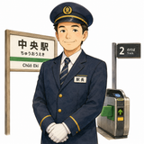 33. 駅長（えきちょう）— kepala stasiun