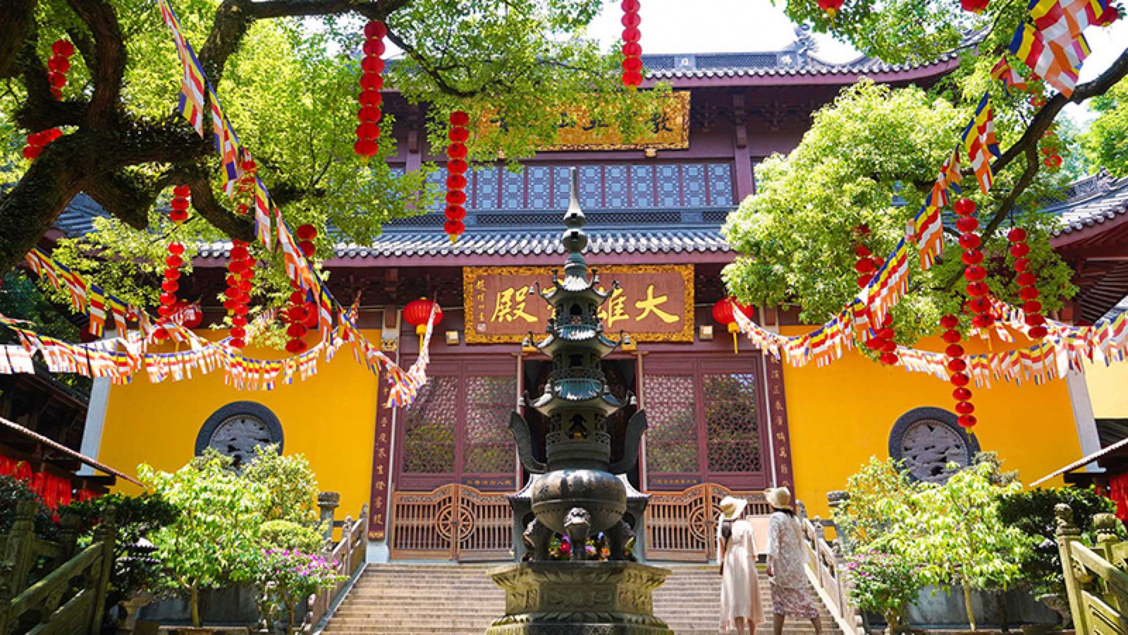 Lingyin Temple main hall, one of Hangzhou's oldest Buddhist temples