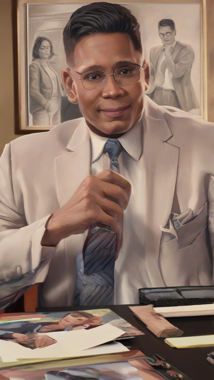 Leviste shows portrait of mom Loren in his office
