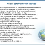 Verbos Objetivos generales