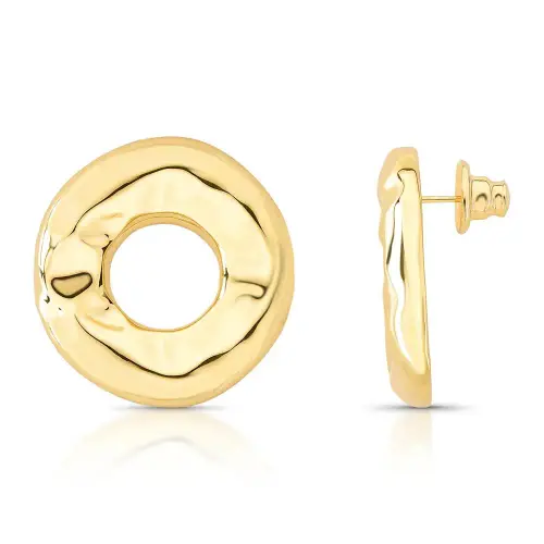 Brinco dourado polido stud gold essence BR01040693DOLS.webp