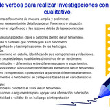Guía de verbos para investigaciones cualitativas