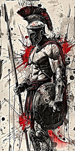 flex design background with red bg with spartan (2)