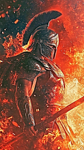 flex design background with red bg with spartan (1)