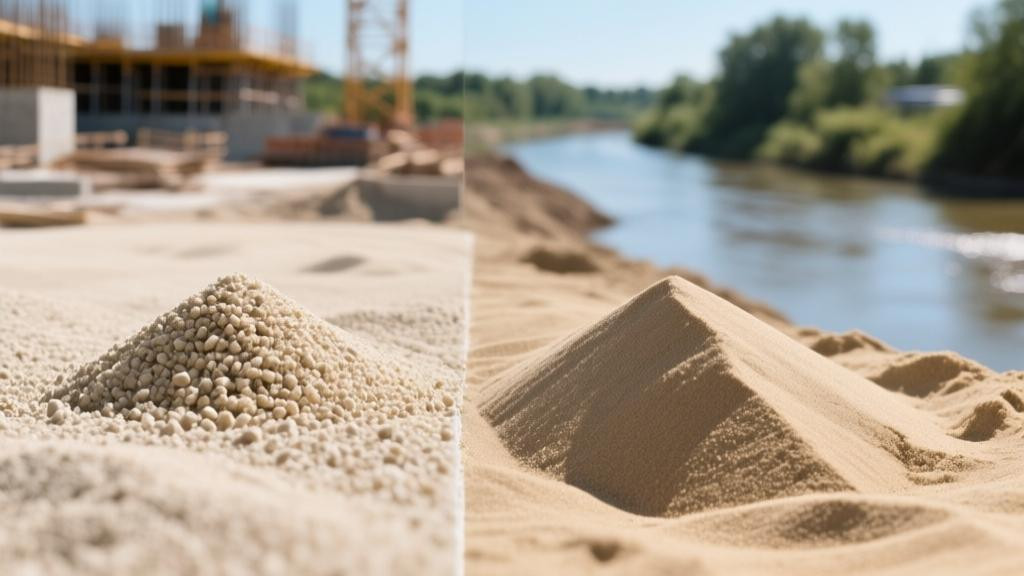 M-Sand vs River Sand - Kya Farq Hai? Pura Guide 2026