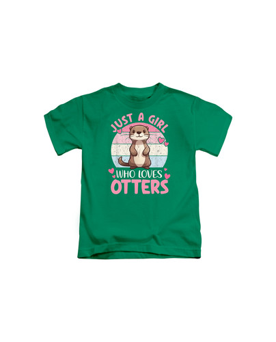 c887 girl loves otters+Bottle green.jpg