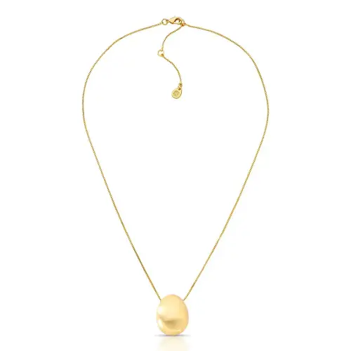 Colar dourado curto fosco com pingente botton long CO01011412DOFO (1).webp