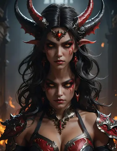 arch demon hyrena and vada the ostracizers of underworld.webp