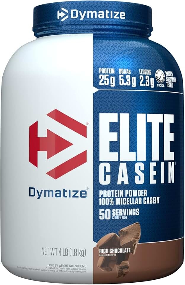 Dymatize Elite Casein Protein Powder, Chocolate