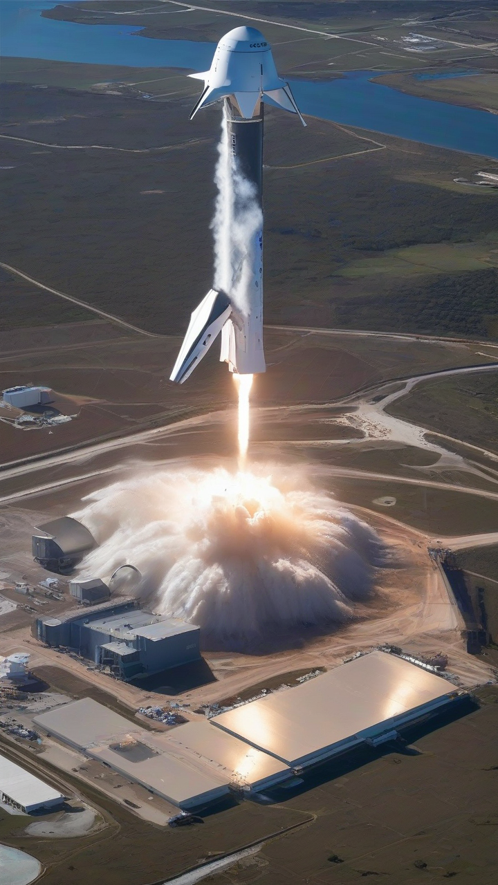 SpaceX's enormous Starship splashes down after test flight