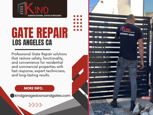 Most homeowners only notice a problem when the gate stops working entirely. At that stage, professional help is often required for Gate repair Los Angeles CA, even though the real issue usually started much earlier with small, overlooked warning signs.

Phone: (818) 747-5606

Read Our Blogs:

https://kindgaragedoorsandgatesla.tumblr.com
https://kindgaragedoorsandgates.mystrikingly.com/
https://kindgaragedoorsandgates.weebly.com/

More Links:

https://peatix.com/user/29772010/view
https://dzone.com/users/5536362/kindgaragedoorsandgate.html
https://www.ted.com/profiles/51672958
