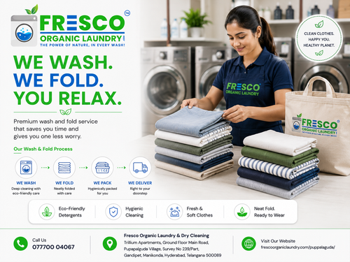 We wash your clothes with care and fold them neatly so they are ready to wear.