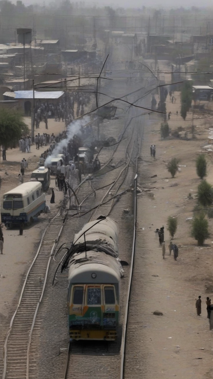 A suicide bombing near a railway track in southwest Pakistan kills at least 23 people