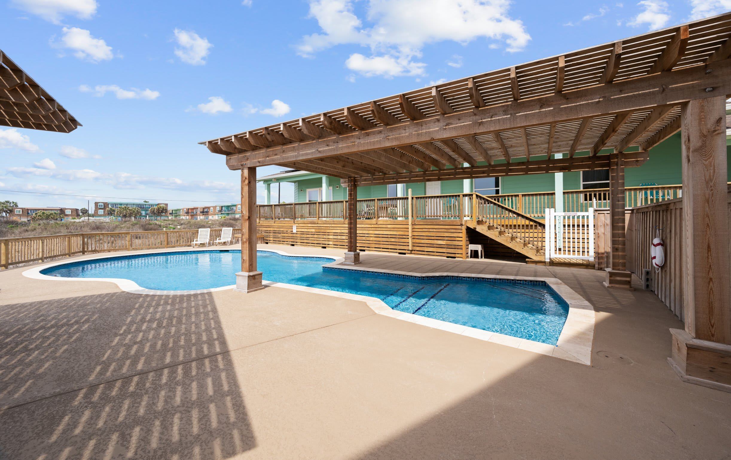Aerial — Seaside Cottages with Pool & Beach Proximity