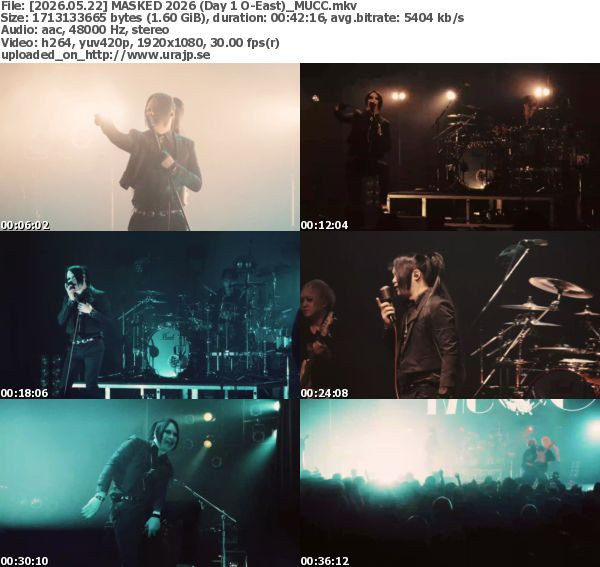 MUCC – MASKED 2026【DAY1】O-EAST MUCC [2026.05.22 Nico Nico Livestream]