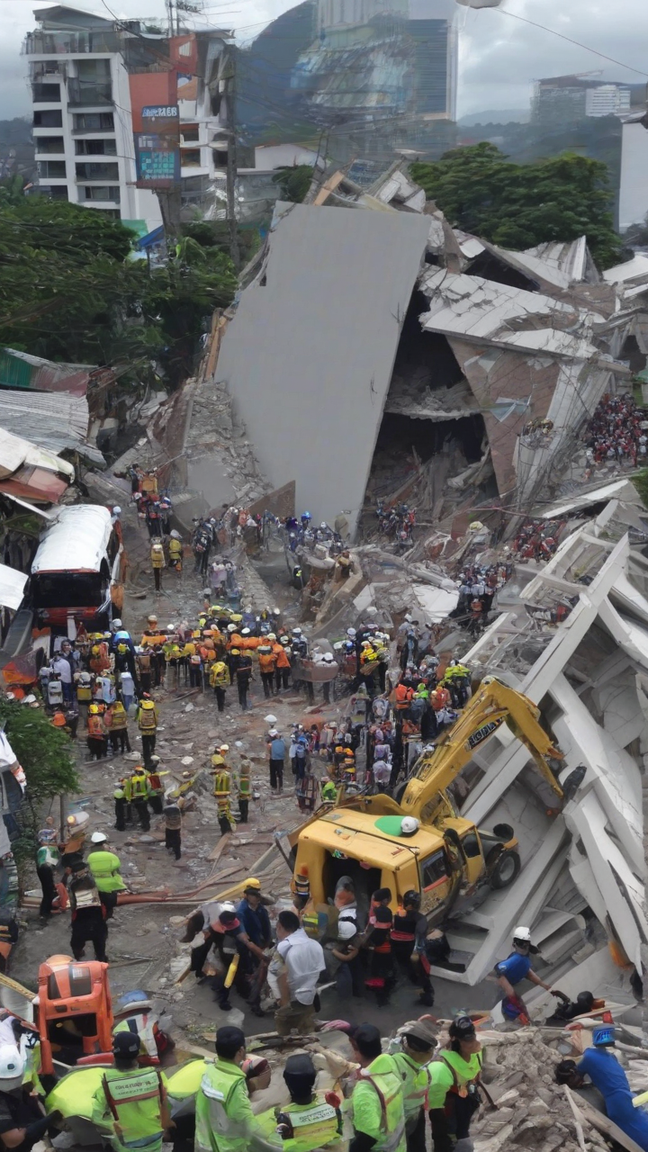 Rescuers search for more than 20 trapped after Philippines building collapse