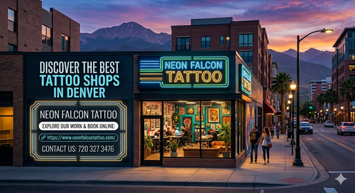 Best Tattoo Shop in  Denver | Neon Falcon Tattoo Studio.png