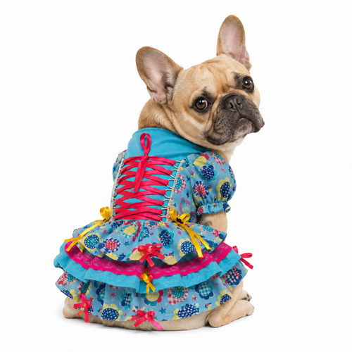 Bulldog Francês Vestido Festa Junina.png