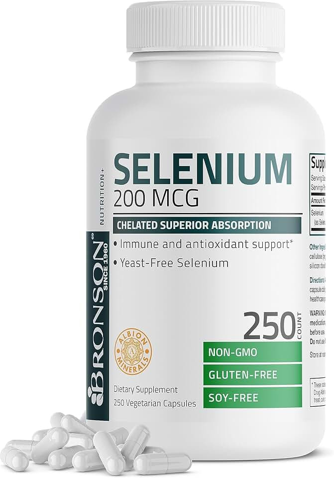 Bronson Selenium 200 mcg – Yeast Free Chelated Amino Acid Complex