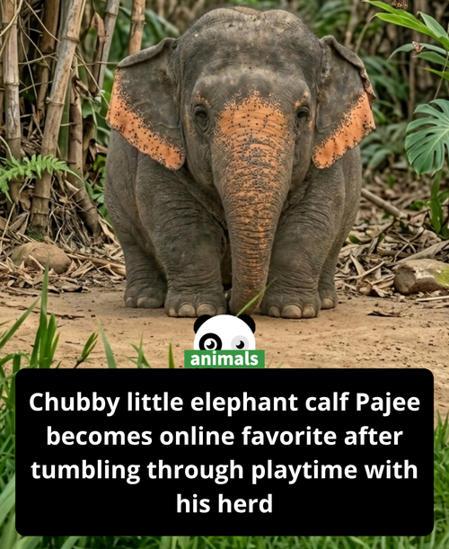 812. A chubby elephant calf named Pajee became an unexpected internet sensation in May 2026 after a .png