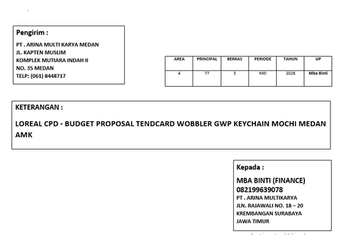 LOREAL CPD BUDGET PROPOSAL TENDCARD WOBBLER GWP KEYCHAIN MOCHI MEDAN AMK.png