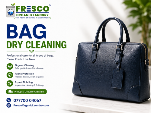 Keep your bags looking neat and fresh with our expert bag dry cleaning service