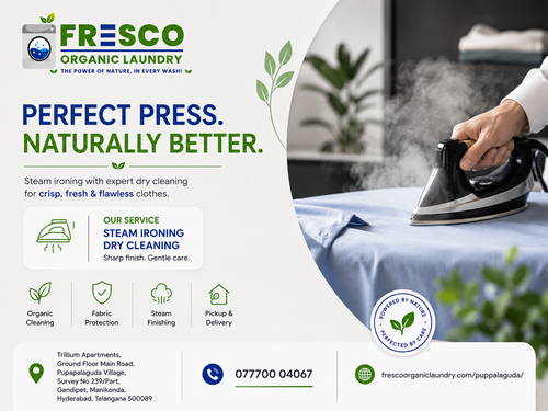 Give your clothes a neat and fresh look with our professional steam ironing service