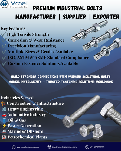 Industrial Bolts Manufacturer, Supplier & Exporter in India | Mcneil Instruments.png