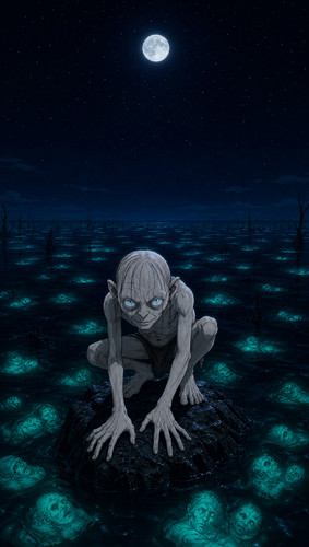 magnific gollum crouches alone on l7vcrVhgv9.jpg